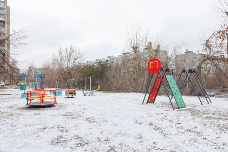 children's playground on the territory of an apartment building