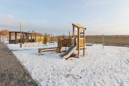 children's playground on the territory of an apartment building