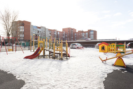 children's playground on the territory of an apartment building