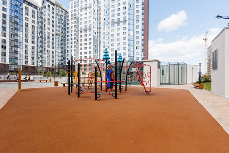 children's playground on the territory of an apartment building