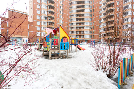 children's playground on the territory of an apartment building