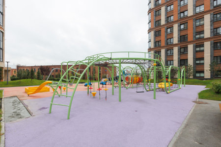 children's playground on the territory of an apartment building