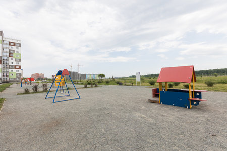 children's playground on the territory of an apartment building