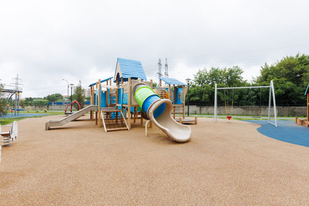 children's playground on the territory of an apartment building