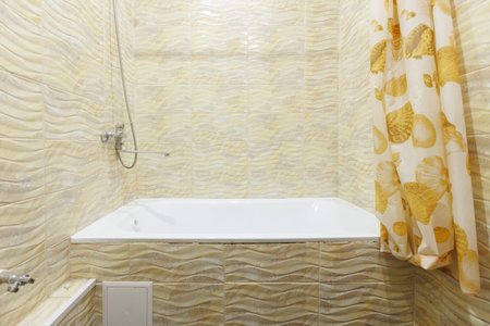 modern bathroom room with toilet and washing machineの写真素材