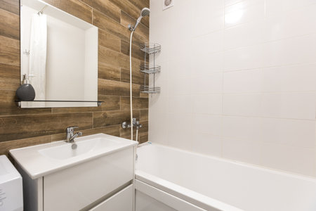 modern bathroom room with toilet and washing machine