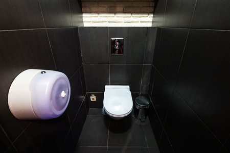 modern bathroom room with toiletの写真素材