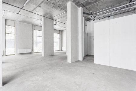 interior of the apartment in gray colorsの写真素材