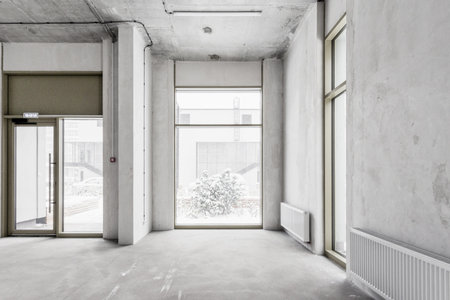 interior of the apartment in gray colors