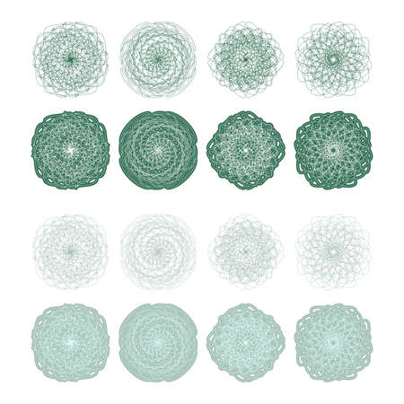 High quality rossete vector elements for diploma or certificate. Vector EPS+のイラスト素材