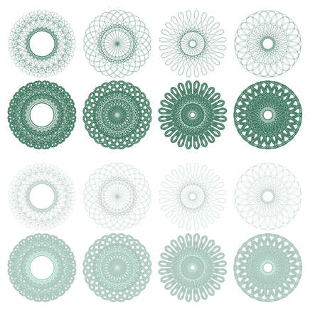 High quality rossete vector elements for diploma or certificate. Vector EPS+のイラスト素材