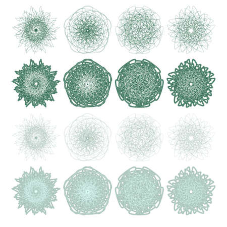 High quality rossete vector elements for diploma or certificate. Vector EPS+のイラスト素材