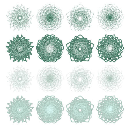 High quality rossete vector elements for diploma or certificate. Vector EPS+のイラスト素材