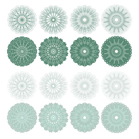 High quality rossete vector elements for diploma or certificate. Vector EPS+のイラスト素材