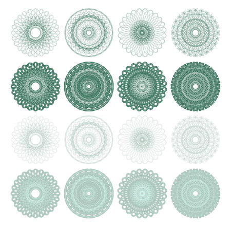 High quality rossete vector elements for diploma or certificate. Vector EPS+のイラスト素材