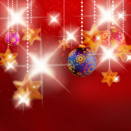 Christmas background with baubles. EPS10のイラスト素材