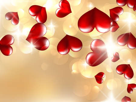 Hearts And Valentin`s Day Card. EPS10のイラスト素材