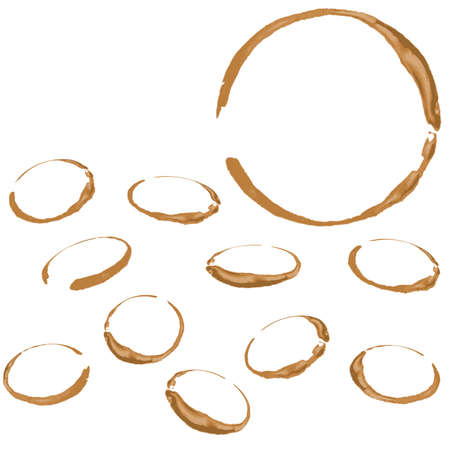 Coffee Stain, Isolated On White Background. のイラスト素材