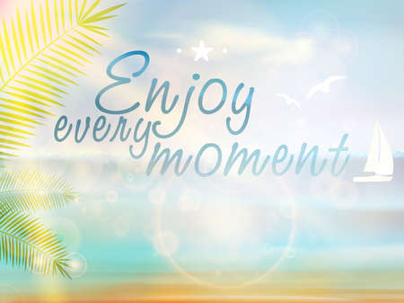 Beautiful Seaside View Poster. のイラスト素材