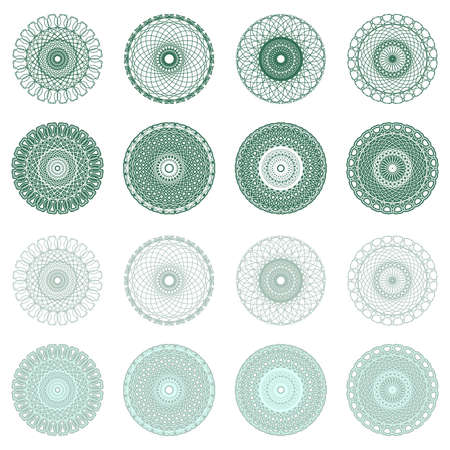 High quality rossete vector elements for diploma or certificate. のイラスト素材