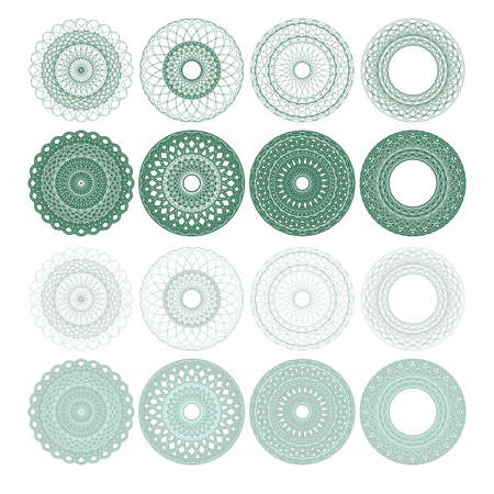 High quality rossete vector elements for diploma or certificate. のイラスト素材
