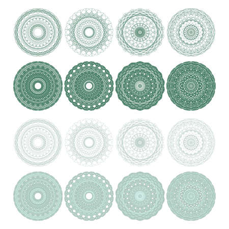 High quality rossete vector elements for diploma or certificate. のイラスト素材