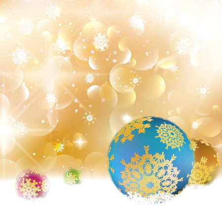 Christmas background with baubles. のイラスト素材