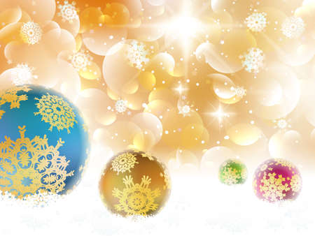 Christmas background with baubles and copyspace. のイラスト素材