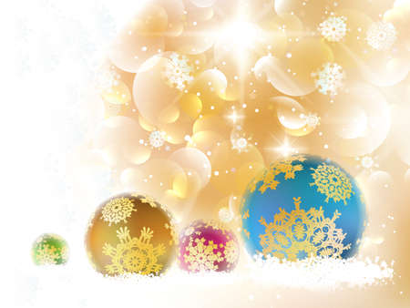 Christmas background with baubles and copyspace. のイラスト素材