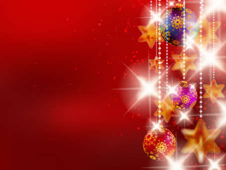 Christmas background with baubles. のイラスト素材