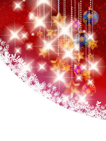 Christmas background with baubles. のイラスト素材