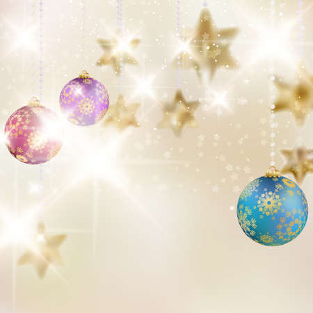 Christmas background with baubles. のイラスト素材