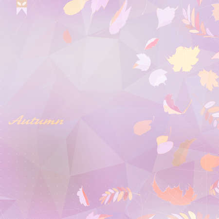Abstract autumn illustration with maple Leaves  EPS10のイラスト素材