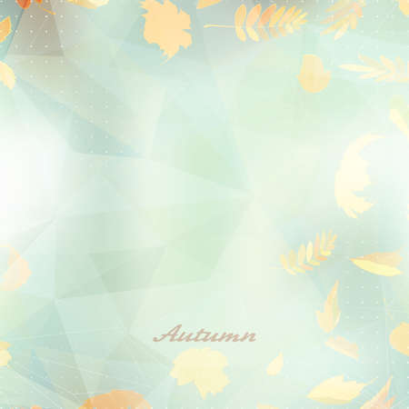Abstract autumn illustration with maple Leaves  EPS10のイラスト素材