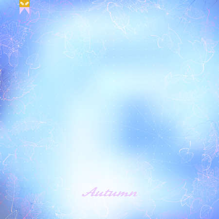 Abstract autumn illustration with maple Leaves  のイラスト素材