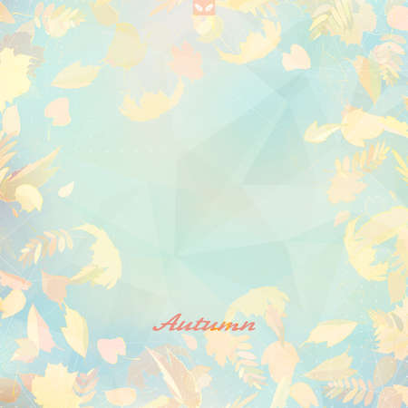 Abstract autumn illustration with maple Leaves  のイラスト素材