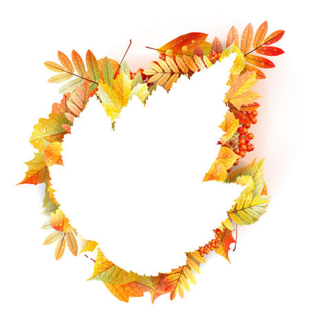 Autumn abstract floral background  with copyspace  EPS10のイラスト素材