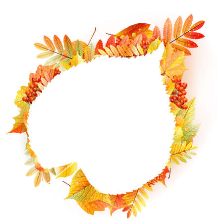 Autumn abstract floral background  with copyspace  EPS10のイラスト素材