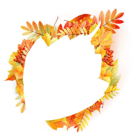 Autumn abstract floral background  with copyspace  EPS10のイラスト素材