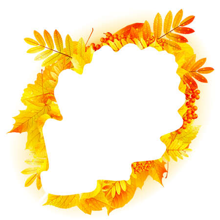 Autumn abstract floral background  with copyspace  EPS10のイラスト素材