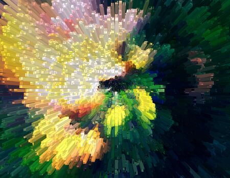 Abstract polygonal space low poly dark background with connecting dots and linesの写真素材