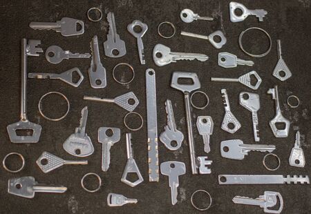 Conceptual image with keys as a background.