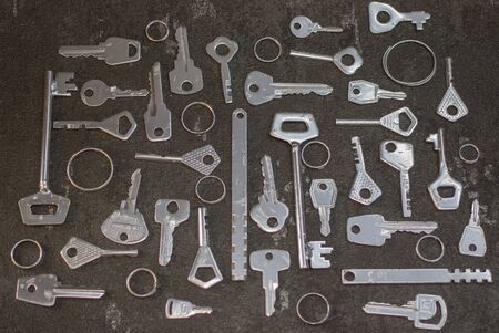 Conceptual image with keys as a background.の写真素材