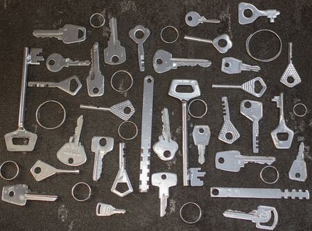 Conceptual image with keys as a background.の写真素材