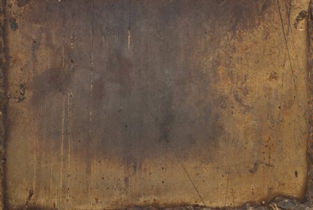 Dark brown rust. Element for the designer, close-up. Background as a texture. full frameの写真素材