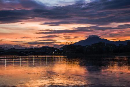 The beautiful sunrise sceneryの写真素材