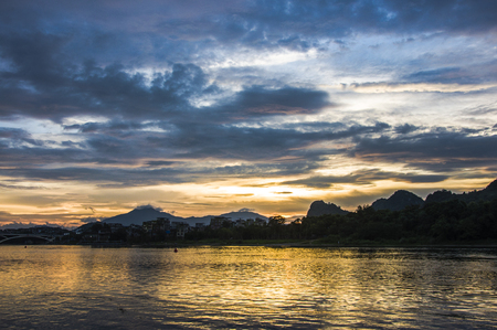 The beautiful sunrise sceneryの写真素材