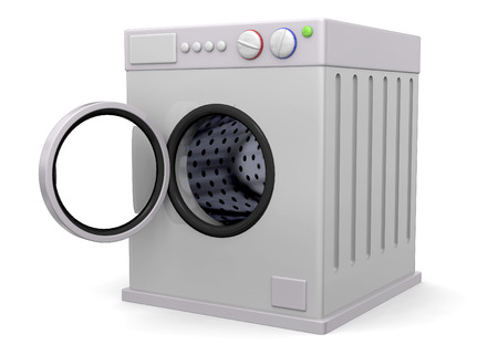 3D Washer on white backgroundの写真素材