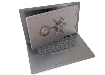 Safe in the computer conceptの写真素材