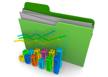 Business Folder on white backgroundの写真素材